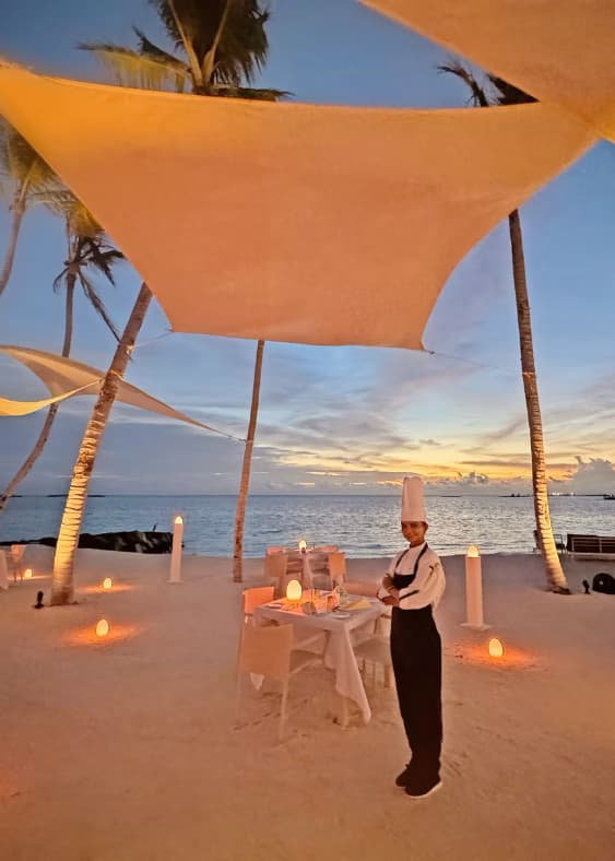 Palm Beach - Sophisticated fine dining restaurant at Joy Island Maldives featuring elegant tropical ambiance and gourmet cuisine