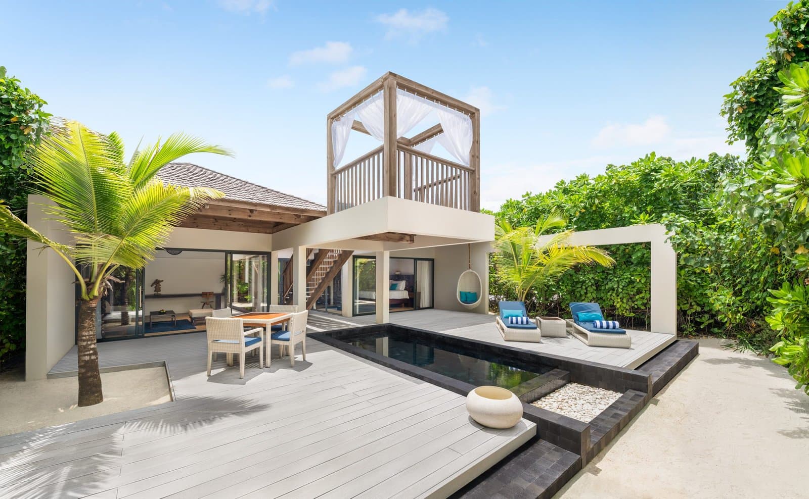 Beach Pool Villa Sunset - Elegant 1-guest oceanfront accommodation at Kuredhivaru Resort & Spa Maldives featuring premium furnishings and stunning Maldives views