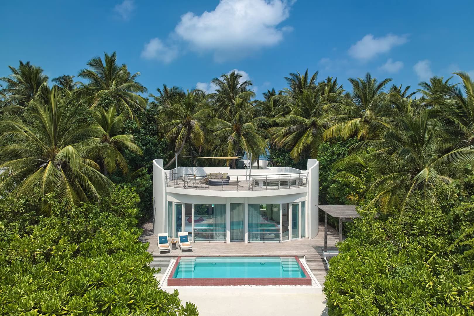 Beach Villa with Pool - Elegant 1-guest oceanfront accommodation at Jumeirah Olhahali Island Maldives featuring premium furnishings and stunning Maldives views