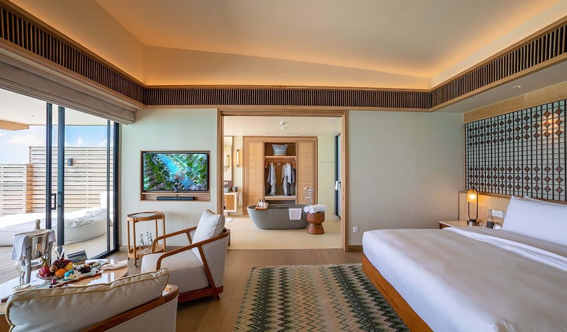 Sunset Water villa with Private Pool - Elegant 1-guest oceanfront accommodation at Kuda Villingili Resort Maldives featuring premium furnishings and stunning Maldives views