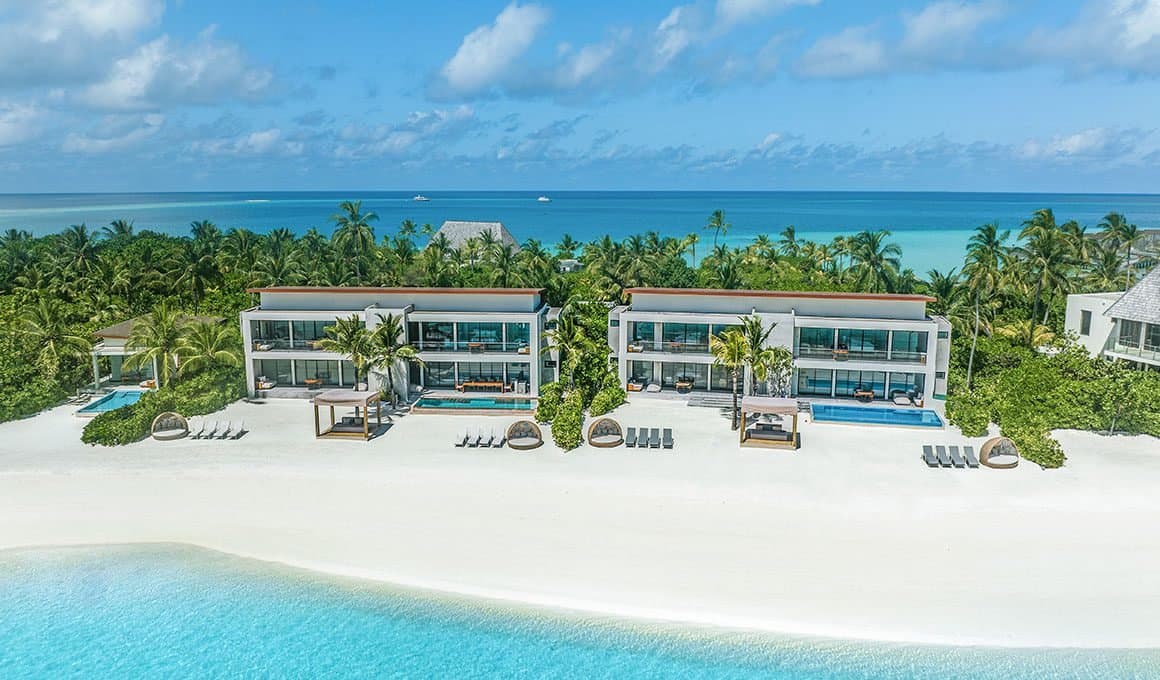 Four Bedroom Beach Residence with Private Pool - Elegant 1-guest oceanfront accommodation at Kuda Villingili Resort Maldives featuring premium furnishings and stunning Maldives views