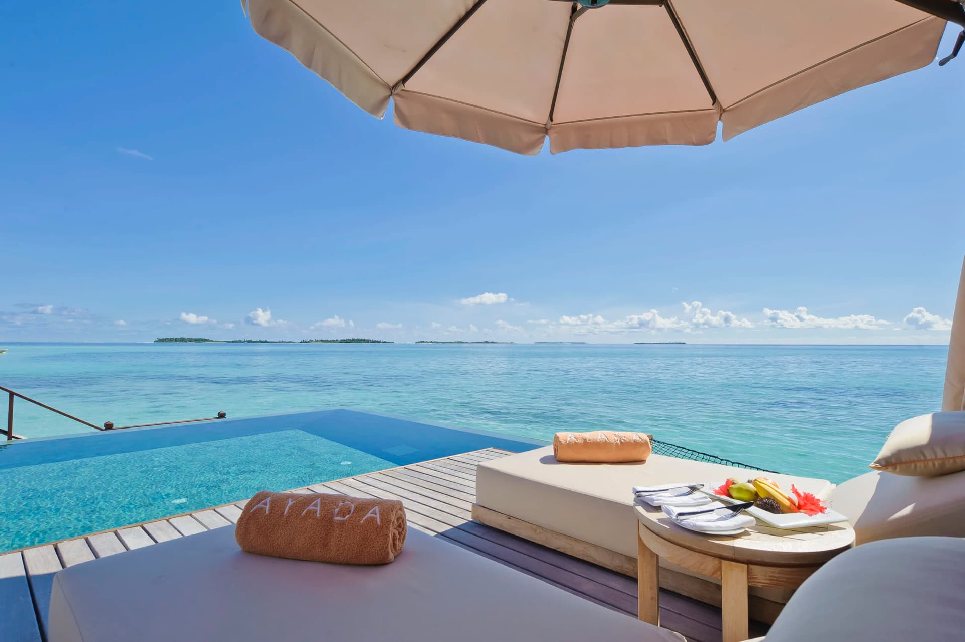 Sunset Family Lagoon Suite with Pool - Elegant 1-guest oceanfront accommodation at Ayada Maldives featuring premium furnishings and stunning Maldives views