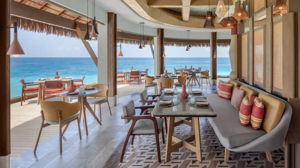 Athiri - Sophisticated fine dining restaurant at JW Marriott Maldives Kaafu Atoll Island Resort featuring elegant tropical ambiance and gourmet cuisine