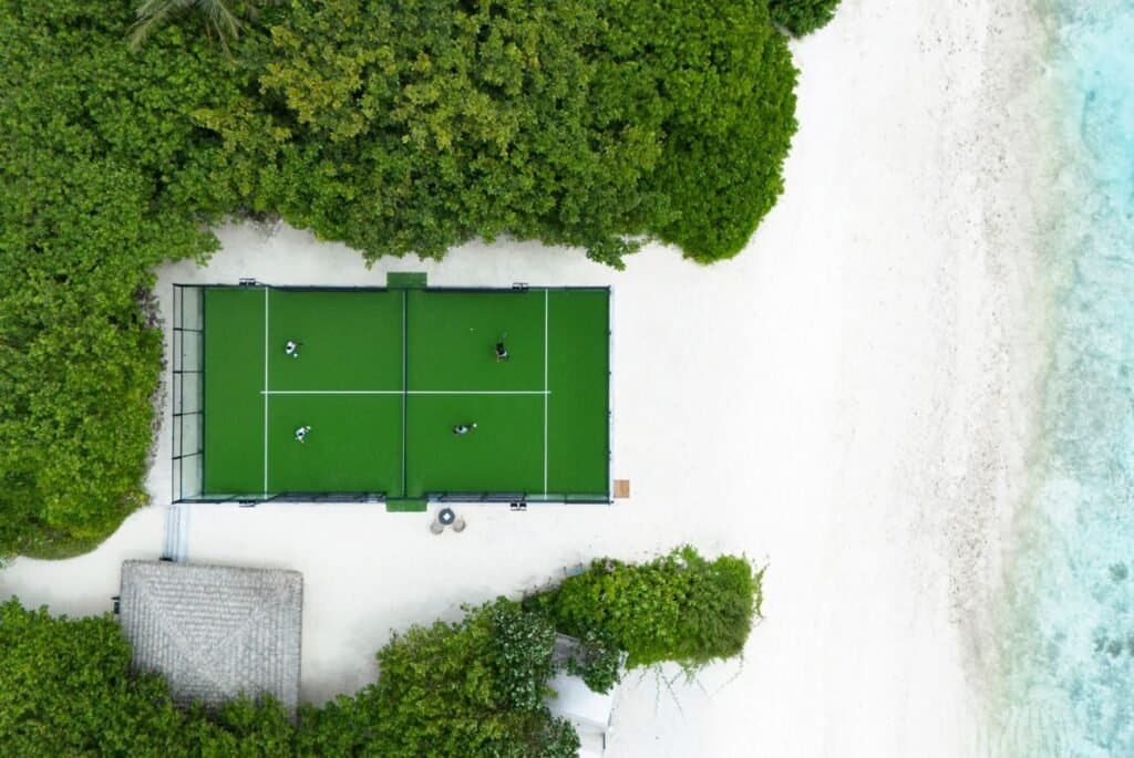 Padel Court - State-of-the-art localbusiness facility at Le Meridien Maldives Resort with luxurious tropical surroundings and premium amenities