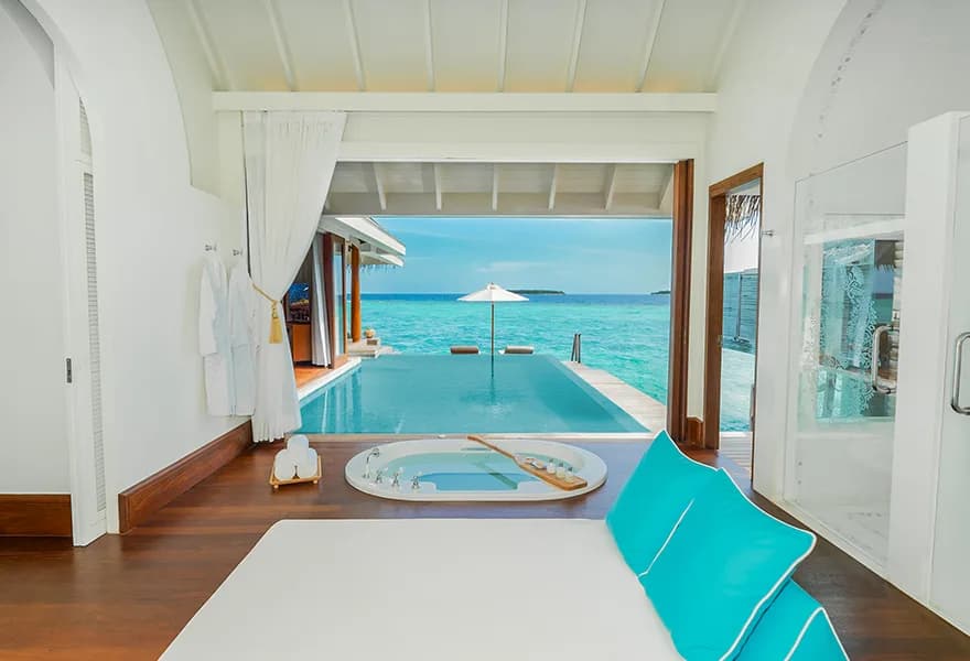 Over Water Pool Villa - Elegant 1-guest oceanfront accommodation at Anantara Kihavah Maldives featuring premium furnishings and stunning Maldives views