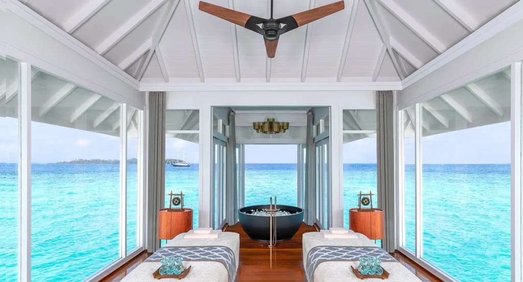 SPA - State-of-the-art spa facility at Anantara Kihavah Maldives with luxurious tropical surroundings and premium amenities