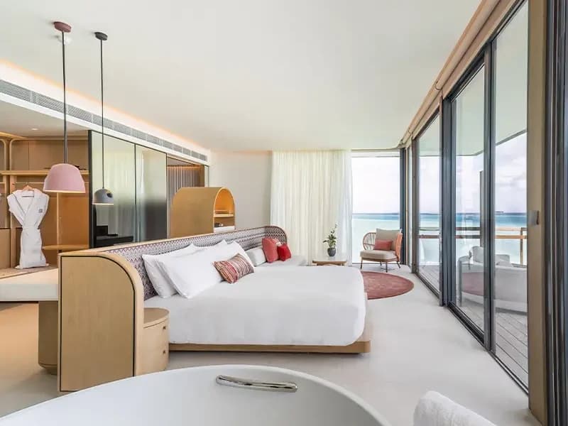 Lagoon Water Pool Villa - Elegant 1-guest oceanfront accommodation at SO Maldives featuring premium furnishings and stunning Maldives views