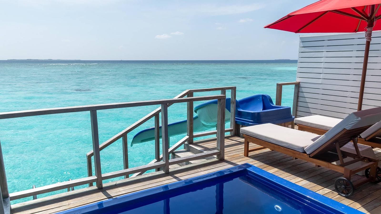 Water Villa with Pool + Slide - Elegant 1-guest oceanfront accommodation at Siyam World Maldives featuring premium furnishings and stunning Maldives views