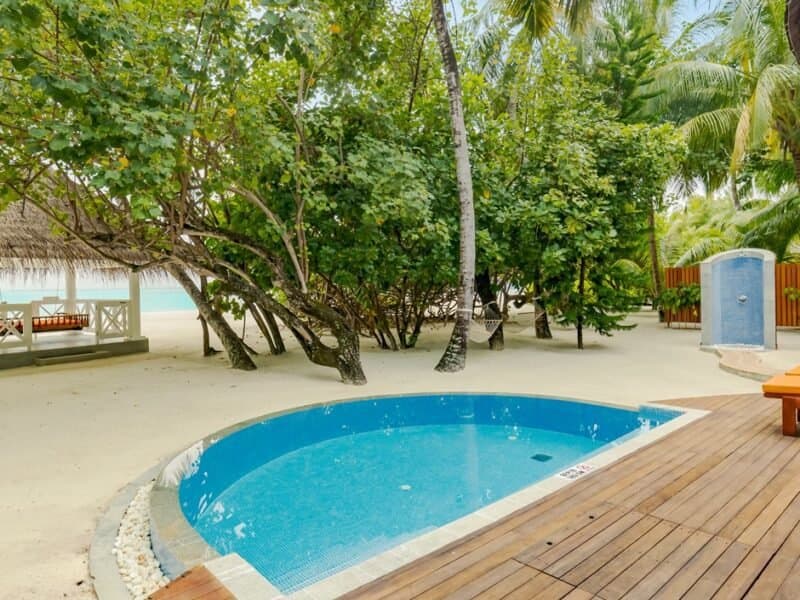 Two Bedroom Beach Suite - Elegant 1-guest oceanfront accommodation at Sun Siyam Olhuveli featuring premium furnishings and stunning Maldives views