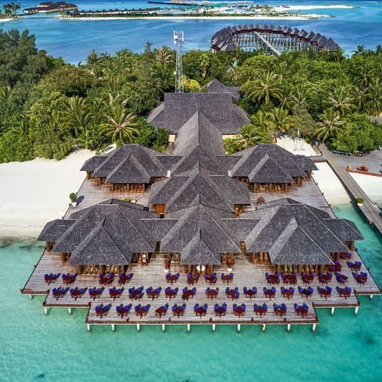 Sunset Restaurant - Sophisticated fine dining restaurant at Sun Siyam Olhuveli featuring elegant tropical ambiance and gourmet cuisine