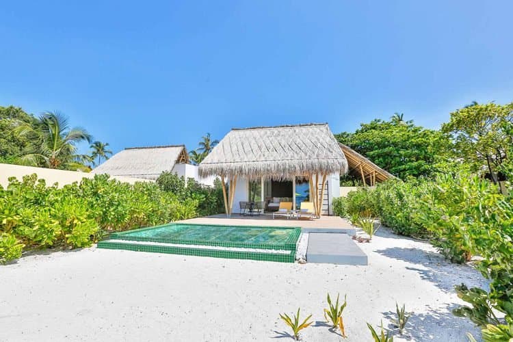 Beach Villas with Pool - Elegant 1-guest oceanfront accommodation at Emerald Maldives Resort & Spa featuring premium furnishings and stunning Maldives views