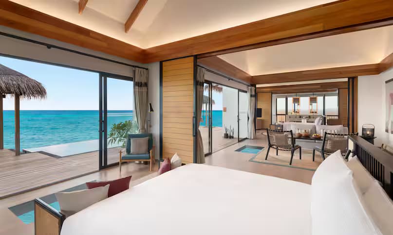 Two Bedroom Overwater Pool Villa - Elegant 1-guest oceanfront accommodation at Hilton Maldives Amingiri Resort & Spa featuring premium furnishings and stunning Maldives views