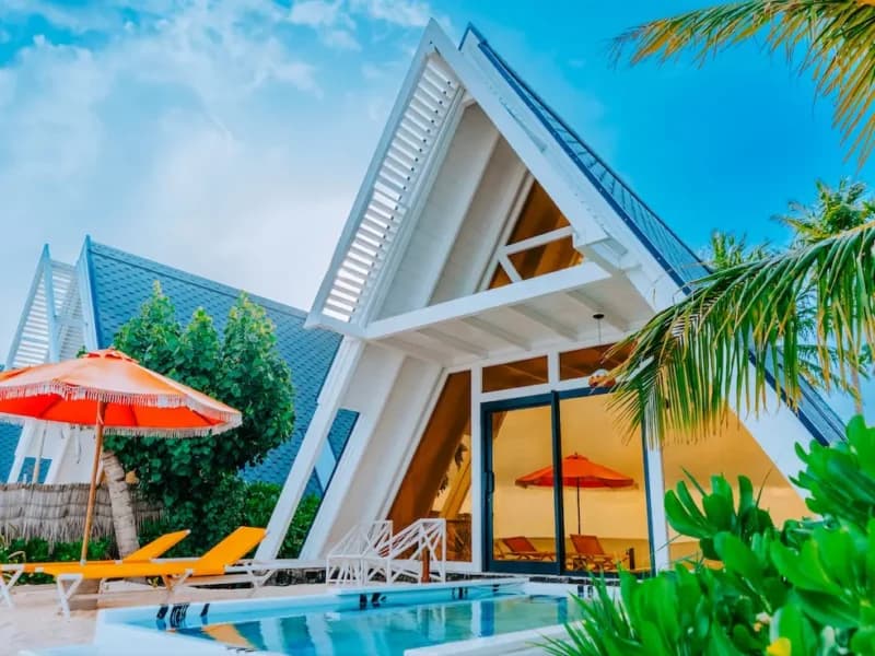 Bodu Haruge Beach Villa with Private Pool - Elegant 1-guest oceanfront accommodation at Oaga Art Resort featuring premium furnishings and stunning Maldives views