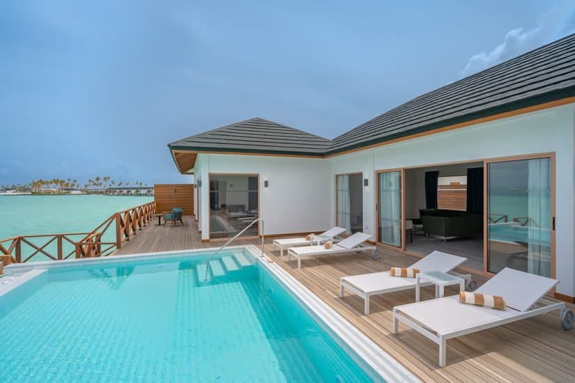 Lagoon Residence - Elegant 1-guest oceanfront accommodation at Joy Island Maldives featuring premium furnishings and stunning Maldives views
