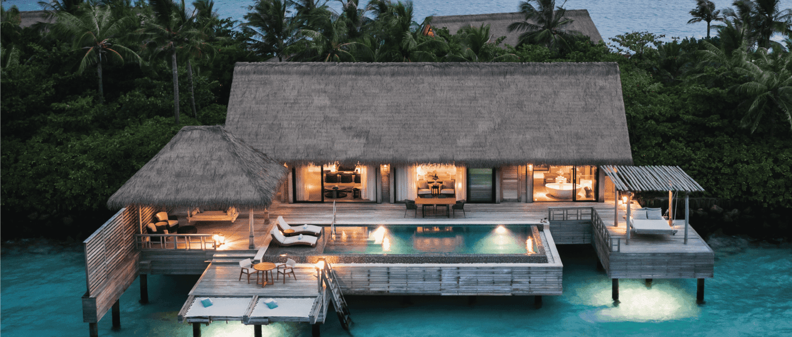 King Grand Reef Villa with Pool - Elegant 1-guest oceanfront accommodation at Waldorf Astoria Maldives Ithaafushi featuring premium furnishings and stunning Maldives views