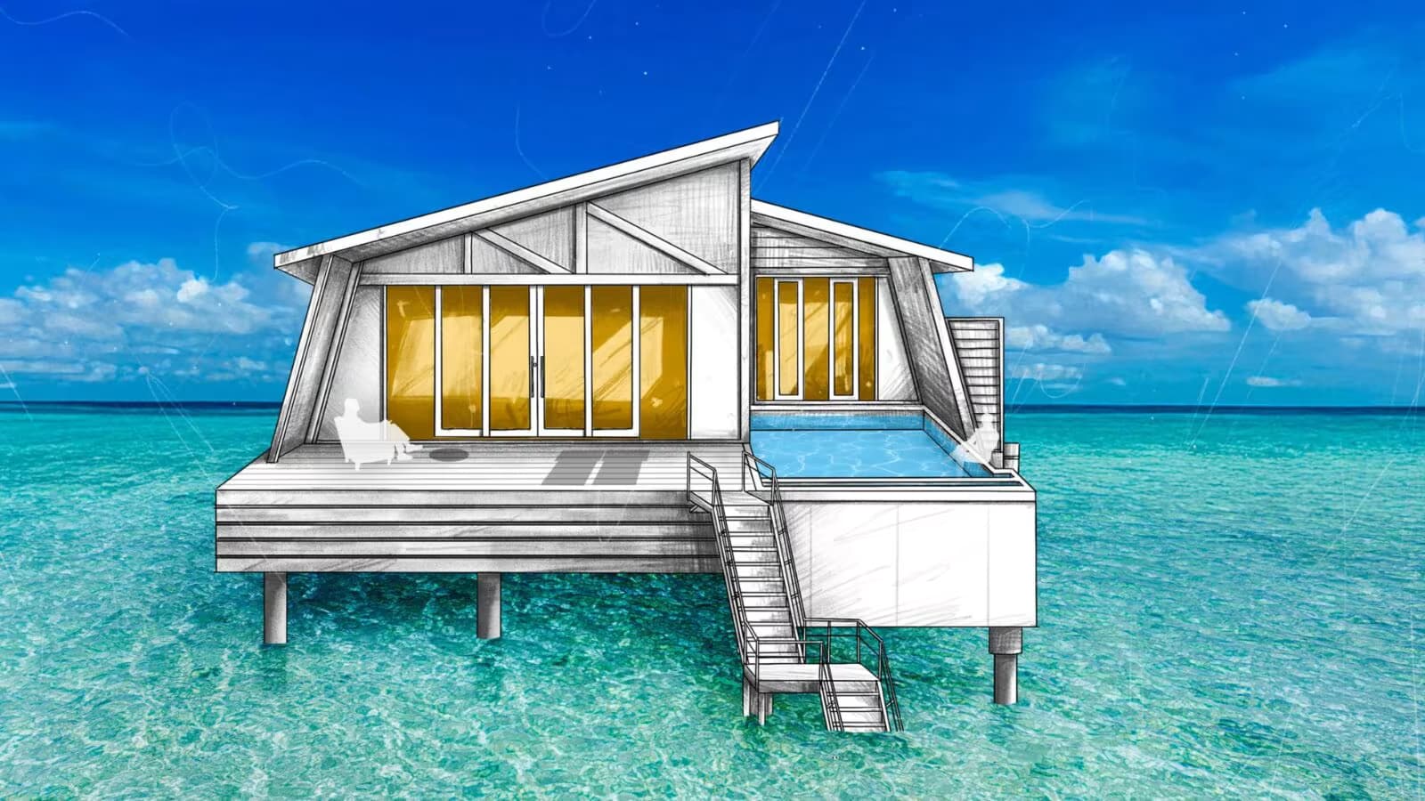 Avi Water Villa with Private Pool - Elegant luxury oceanfront accommodation at Oaga Art Resort featuring premium furnishings and stunning Maldives views