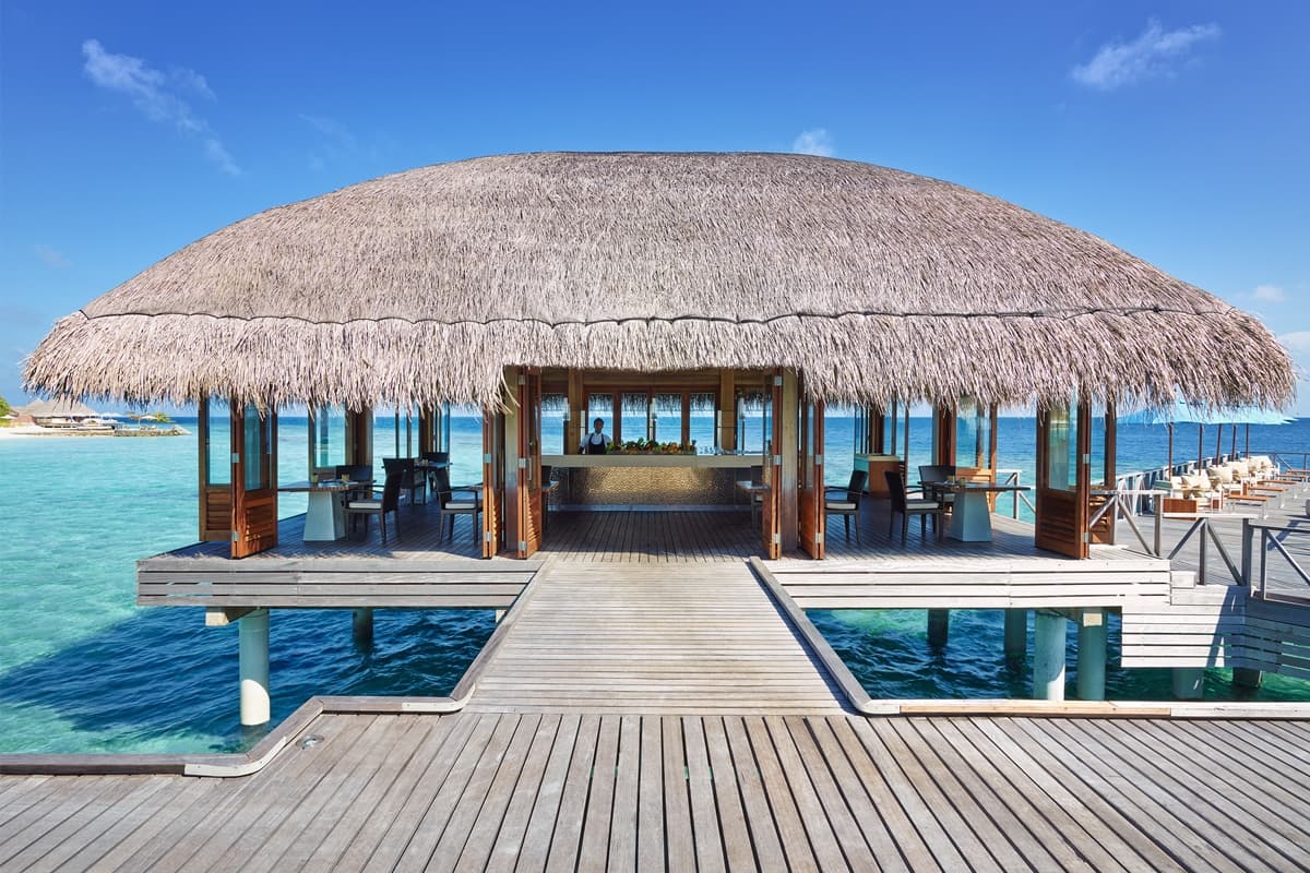 Raw - Sophisticated Organic Bistro restaurant at Huvafen Fushi Maldives featuring elegant tropical ambiance and gourmet cuisine