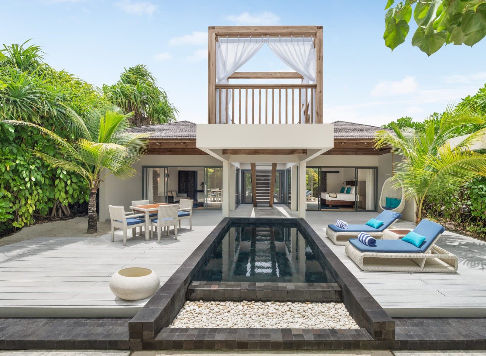 Beach Pool Villa Deluxe - Elegant 1-guest oceanfront accommodation at Kuredhivaru Resort & Spa Maldives featuring premium furnishings and stunning Maldives views