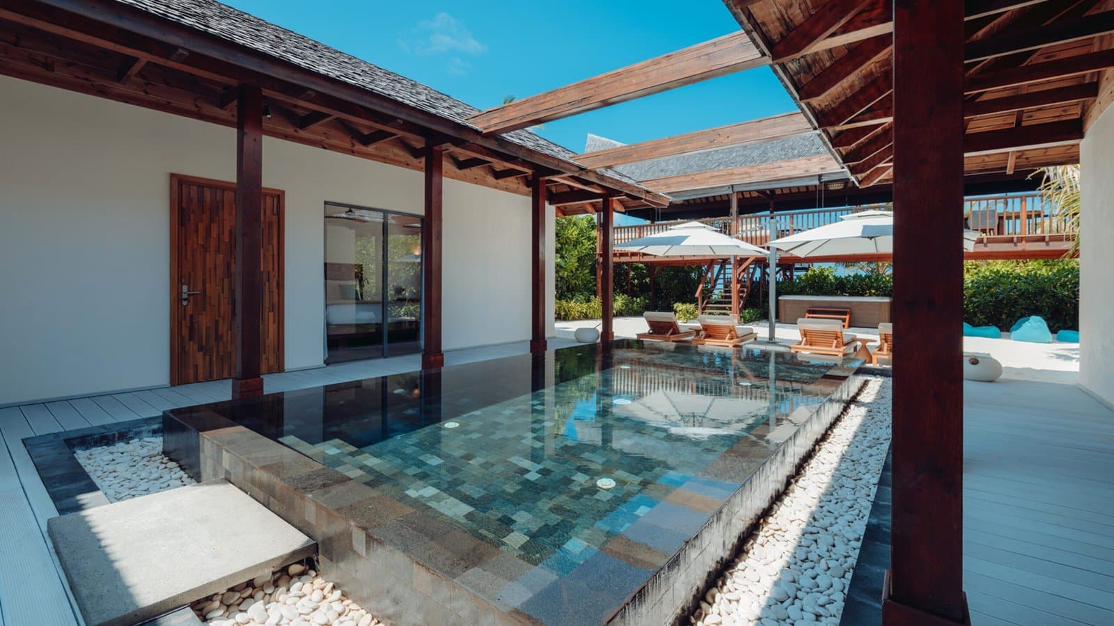 Beach Pool Residence - Elegant 1-guest oceanfront accommodation at Kuredhivaru Resort & Spa Maldives featuring premium furnishings and stunning Maldives views