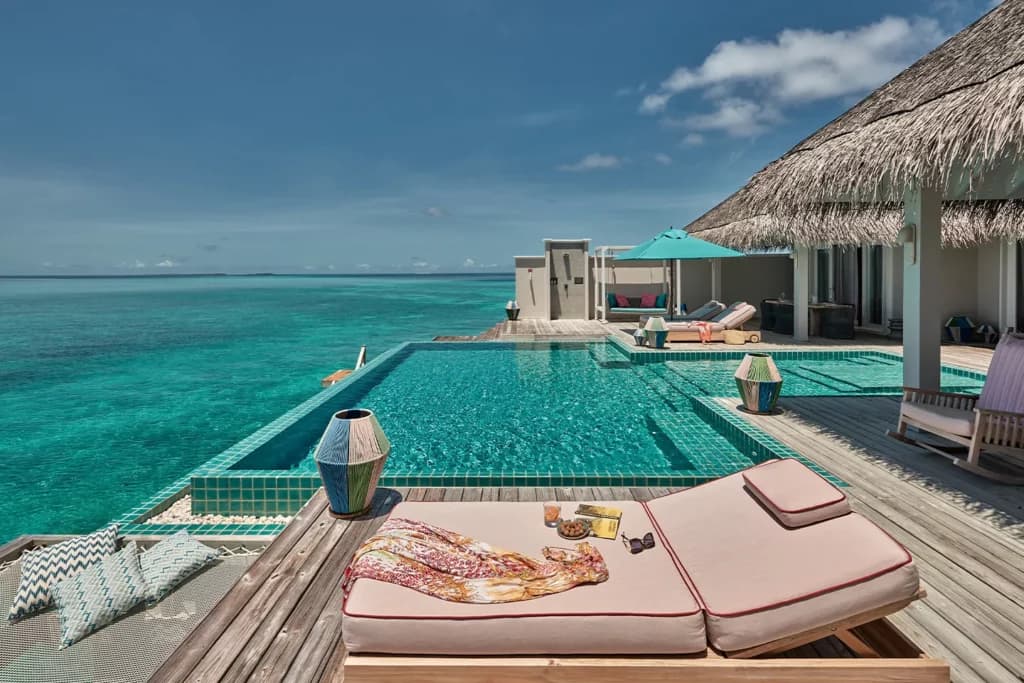 Two Bedroom Rockstar Ocean Pool Villa - Elegant 1-guest oceanfront accommodation at Seaside Finolhu Baa Atoll Maldives featuring premium furnishings and stunning Maldives views