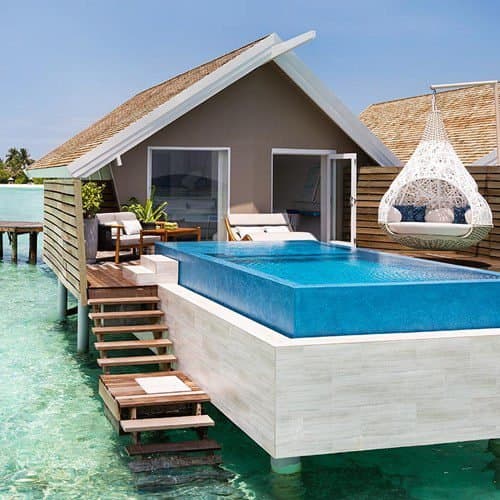 Romantic Pool Water Villa - Elegant 1-guest oceanfront accommodation at LUX* South Ari Atoll featuring premium furnishings and stunning Maldives views