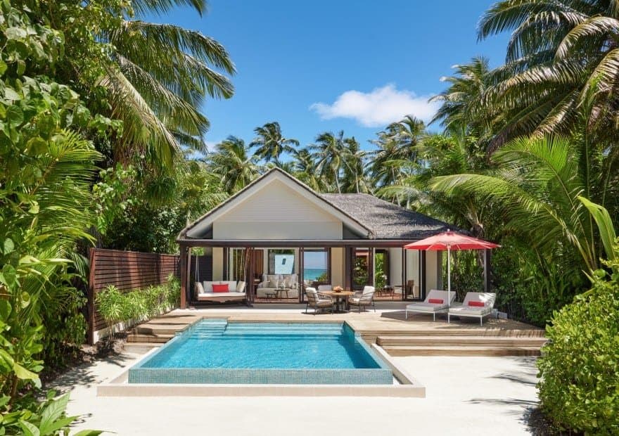 Deluxe Family Beach Pool Villa - Elegant 1-guest oceanfront accommodation at Niyama Private Islands Maldives featuring premium furnishings and stunning Maldives views