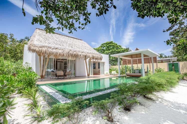 Superior Beach Villas with Pool - Elegant 1-guest oceanfront accommodation at Emerald Maldives Resort & Spa featuring premium furnishings and stunning Maldives views