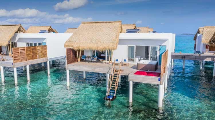 Jacuzzi Water Villas - Elegant 1-guest oceanfront accommodation at Emerald Maldives Resort & Spa featuring premium furnishings and stunning Maldives views