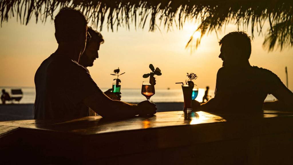Sunset Bar - Sophisticated Bar restaurant at Alimatha Aquatic Resort featuring elegant tropical ambiance and gourmet cuisine