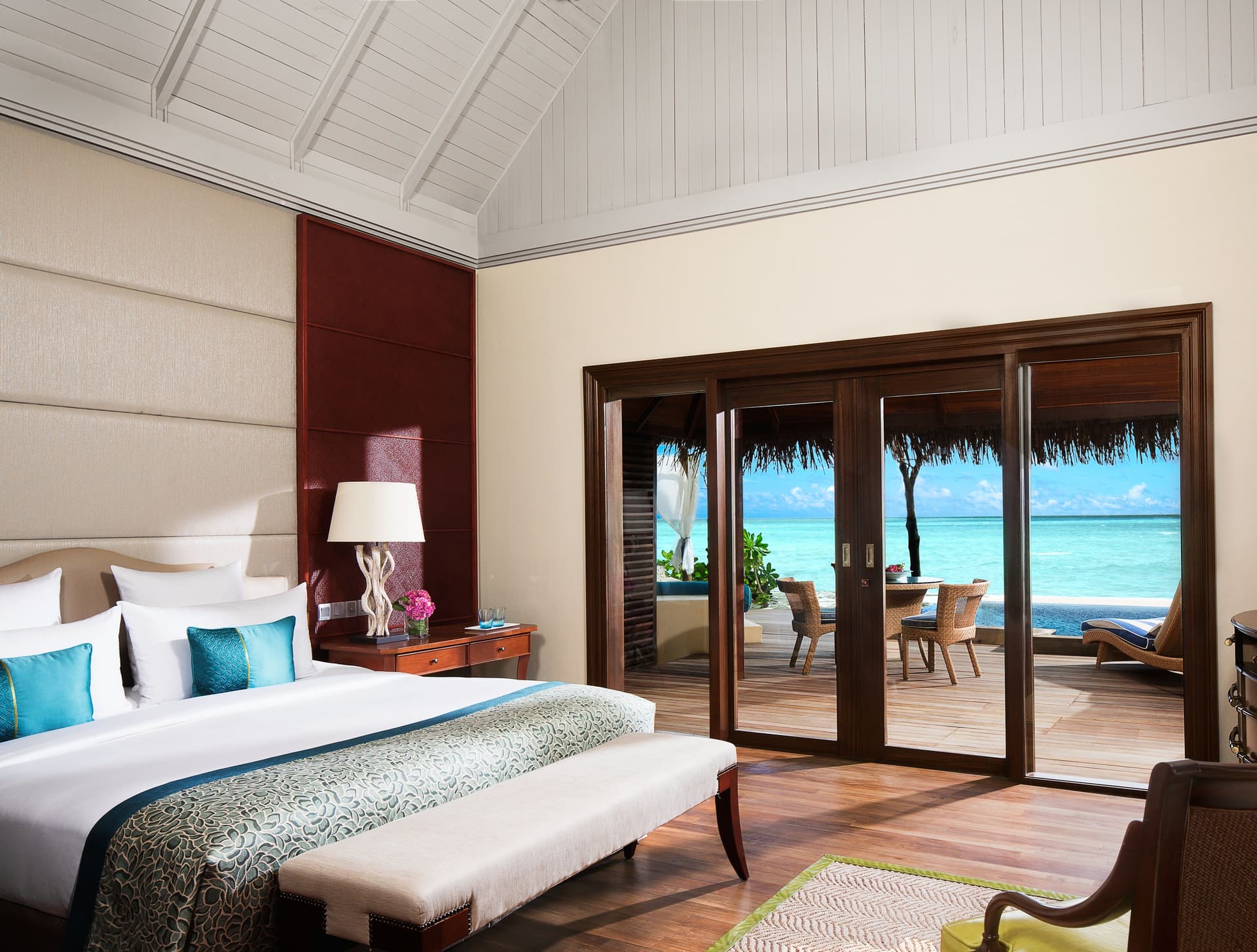 Sunset Beach Villa with Pool - Elegant luxury oceanfront accommodation at Taj Exotica Resort & Spa Maldives featuring premium furnishings and stunning Maldives views