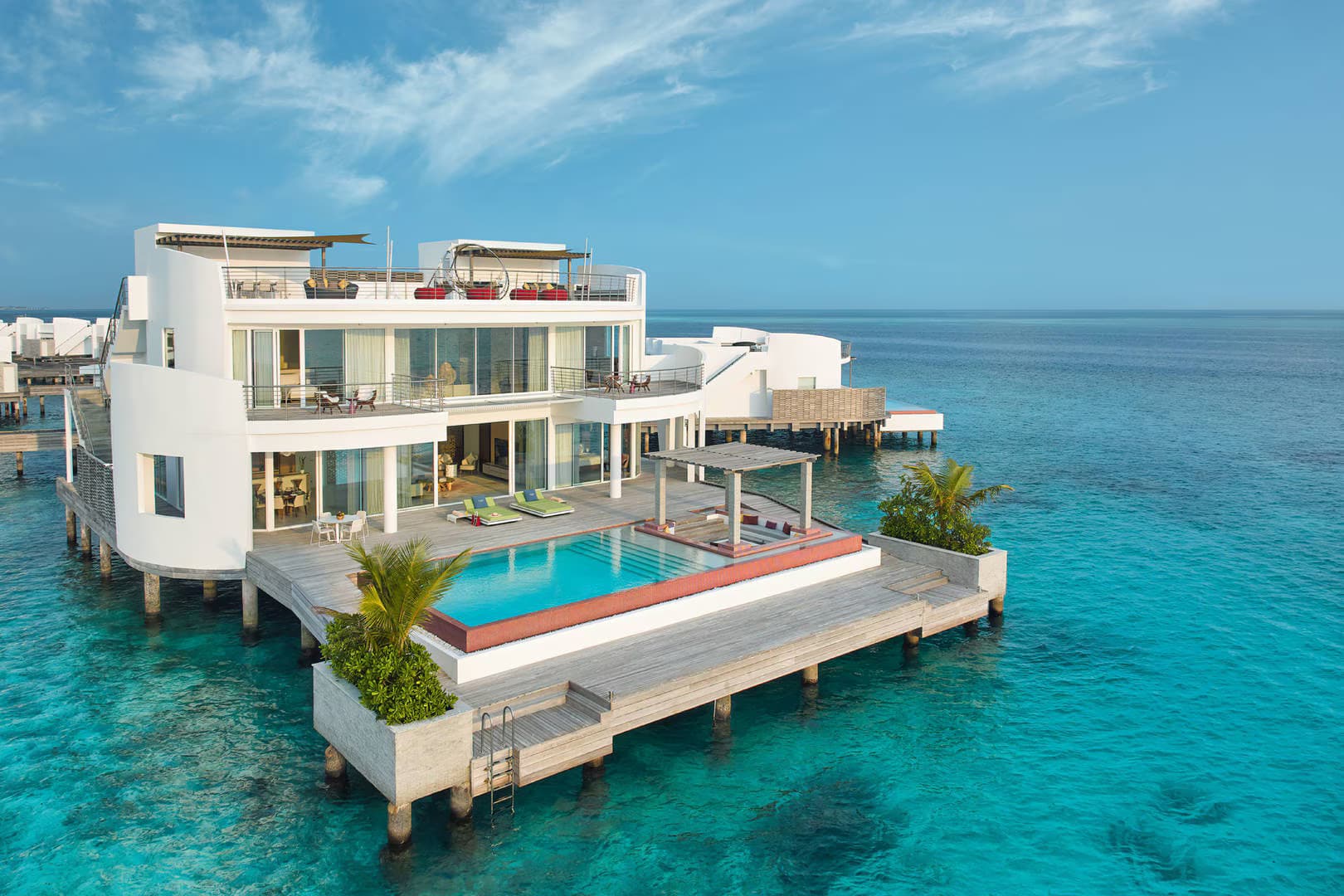 Three Bedroom Olhahali Water Retreat with Pool - Elegant 1-guest oceanfront accommodation at Jumeirah Olhahali Island Maldives featuring premium furnishings and stunning Maldives views