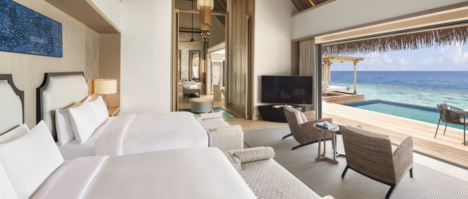 Two Queen Bedded Grand Overwater Villa with Pool - Waldorf Astoria - Image 3